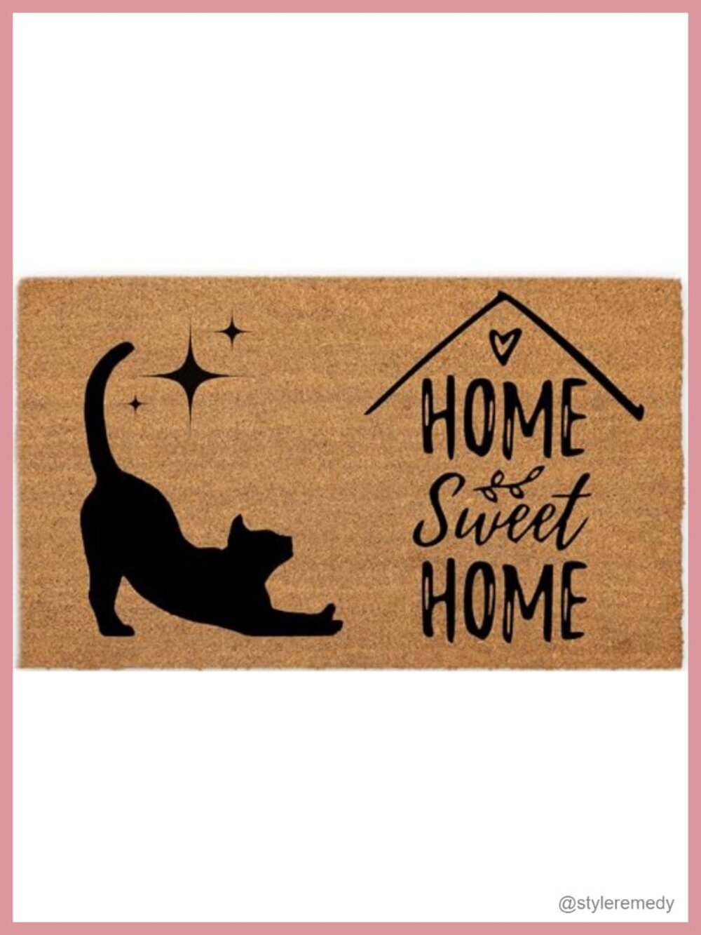 Coir Door Mat 17x30 Non-Slip PVC Backed Heavy Duty Easy Clean